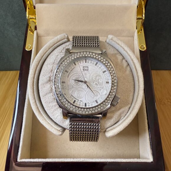 Vintage Y2K Marc Ecko The Fortune Men's Oversized Bling Watch E18576G1, 46mm - Picture 1 of 5